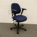 RH logic 3 ergo- bureaustoel, blauwe stoffering, zwart