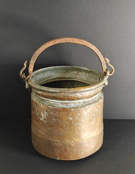 Pan (2) - pot, kookpot, cachepot - Koper, Antiek en Kunst, Antiek | Overige Antiek