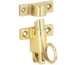 Raamknip Elegant met sluitkom messing gelakt, Nieuw, Overige materialen