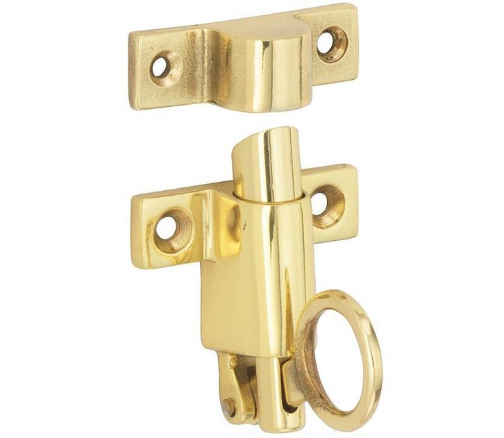 Raamknip Elegant met sluitkom messing gelakt, Doe-het-zelf en Bouw, Raamkozijnen en Schuifdeuren, Nieuw, Overige materialen