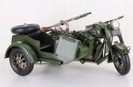 1:10 - Moto miniature - Vintage Army Motorbike with Sidecar, Kinderen en Baby's, Nieuw