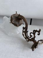 Wandlamp - Glas, Messing - Antieke wandlamp van glas, Antiek en Kunst