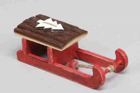 Houten Slee Rood 4x10 cm per stuk, Huis en Inrichting, Woonaccessoires | Kunstplanten en Kunstbloemen, Nieuw
