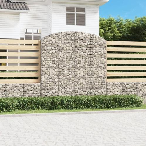 vidaXL Schanskorf gewelfd 200x30x200/220 cm gegalvaniseerd, Jardin & Terrasse, Pots de fleurs, Envoi