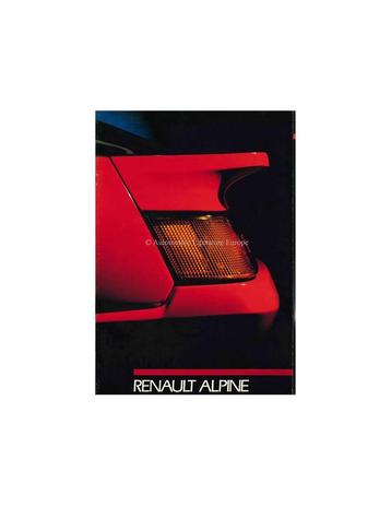 1988 ALPINE V6 TURBO BROCHURE FRANS, Ophalen of Verzenden
