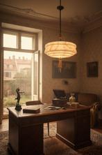 Plafondlamp - Vintage Art Deco plafondlamp - Marbled Glass -