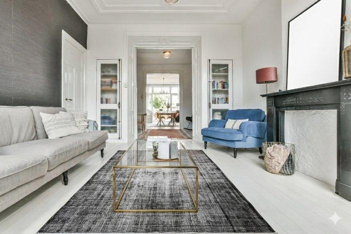 Geen veiling! Grijs super vintage. - Vloerkleed - 255 cm -, Huis en Inrichting, Stoffering | Tapijten en Vloerkleden