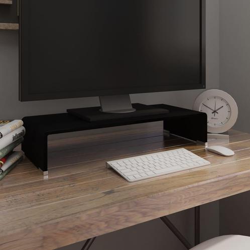 vidaXL TV-meubel/monitorverhoger zwart 60x25x11 cm glas, Huis en Inrichting, Kasten |Televisiemeubels, Nieuw, Verzenden
