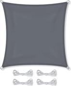 Schaduwdoek - tarp - zonnedoek - vierkant - 5x5 m - grijs, Tuin en Terras, Ophalen of Verzenden, Nieuw