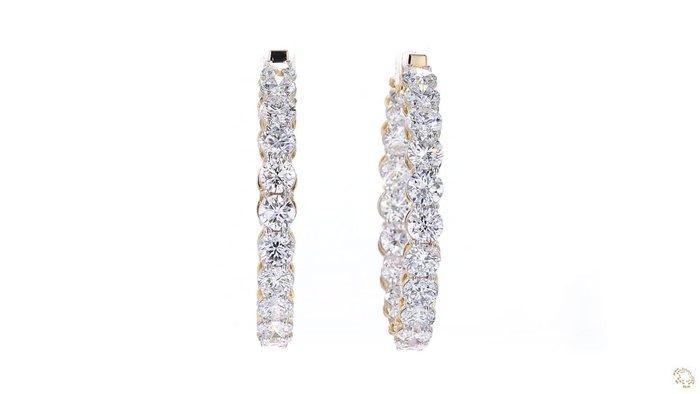 Hoepel oorbellen - 18 karaat Geel goud - 10.15ct. tw., Bijoux, Sacs & Beauté, Bijoux anciens