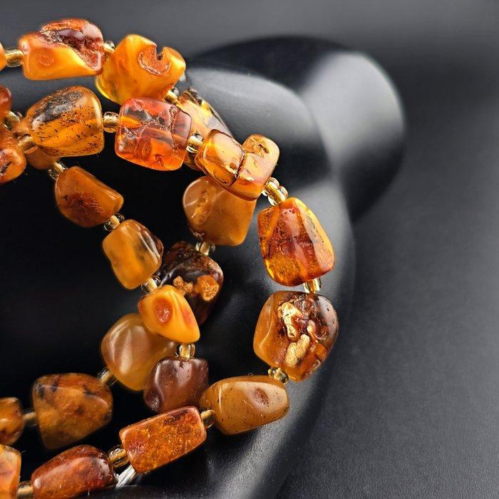 Natuurgeest Baltische Barnsteen Ketting – Handgemaakt van de, Antiquités & Art, Curiosités & Brocante