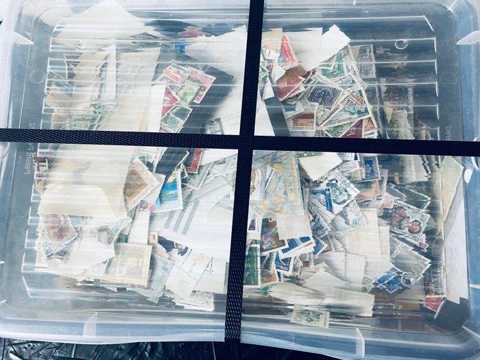 Wereld - Grote Partij postzegels LOS in Plasticbox gewicht, Postzegels en Munten, Postzegels | Amerika