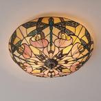 Tiffany style - Plafondlamp - Glas-in-lood - plafondlamp, Antiek en Kunst