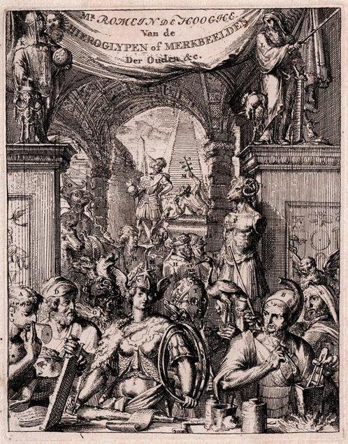 Romeyn de Hooghe (1645 - 1708) - Hyroglyphics and symbols of, Antiquités & Art, Art | Peinture | Classique