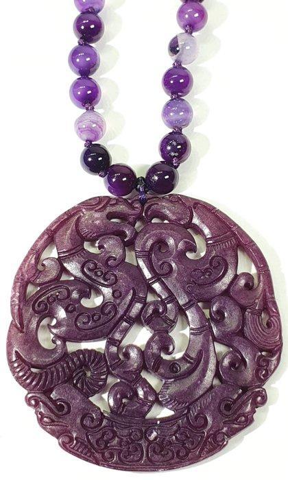 Paars ametist en Tibetaanse beschermamulet - Draai en Fenix, Antiek en Kunst, Antiek | Boeken en Manuscripten