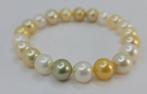Armband Gouden en witte South Sea parels - 8,5x10mm, Handtassen en Accessoires, Armbanden, Nieuw