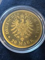 Duitsland. 20 Mark 1881 Hamburg. , 1/100 Oz (.999) (Zonder, Postzegels en Munten, Munten | Europa | Niet-Euromunten