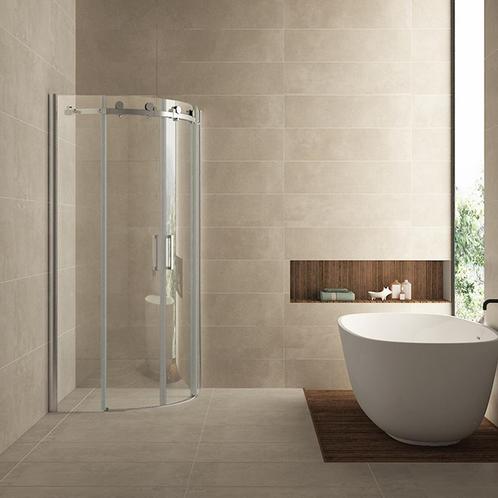 Aanbieding: BWS Kwartrond Douchecabine 90x90 cm met 2, Doe-het-zelf en Bouw, Sanitair, Douche, Nieuw, Chroom, Ophalen of Verzenden