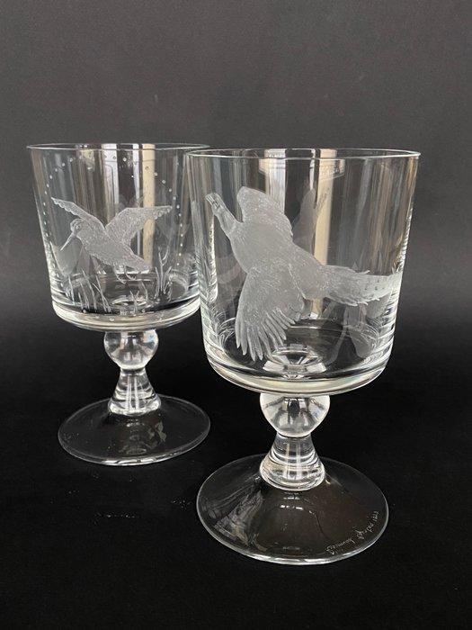 Drinkset - Prachtig paar souvenirs - Gegraveerd glas, Antiek en Kunst, Antiek | Glaswerk en Kristal