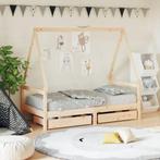 vidaXL Kinderbedframe met lades 80x160 cm massief grenenhout, Verzenden, Nieuw