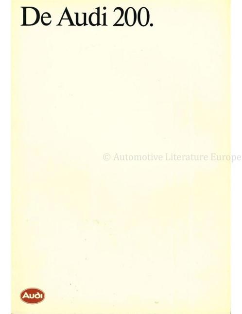 1986 AUDI 200 BROCHURE NEDERLANDS, Boeken, Auto's | Folders en Tijdschriften, Ophalen of Verzenden