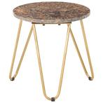 vidaXL Salontafel 40x40x40 cm echt steen met marmeren textuu