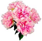 Pioen Boeket Grote Pioenen Pink Zijdenbloem 44 cm per stuk, Nieuw