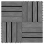 vidaXL Terrastegels diep reliëf 30x30 cm 1 m² HKC grijs 11, Doe-het-zelf en Bouw, Verzenden, Nieuw