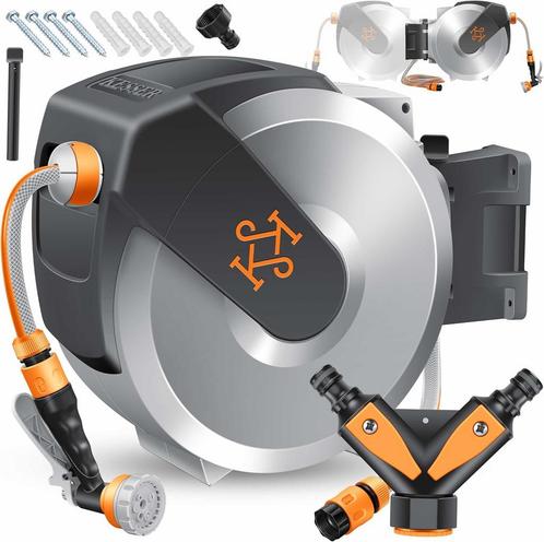 KESSER® Tuinslanghaspel - Wandslangenbox - 25m Tuinslang  -, Doe-het-zelf en Bouw, Gereedschap | Overige machines, Verzenden