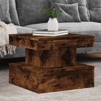 vidaXL Salontafel met metalen poten 50x50x40 cm gerookt, Huis en Inrichting, Tafels | Salontafels, Verzenden, Nieuw