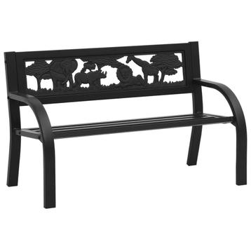 vidaXL Kindertuinbank 86 cm staal, Tuin en Terras, Verzenden, Nieuw