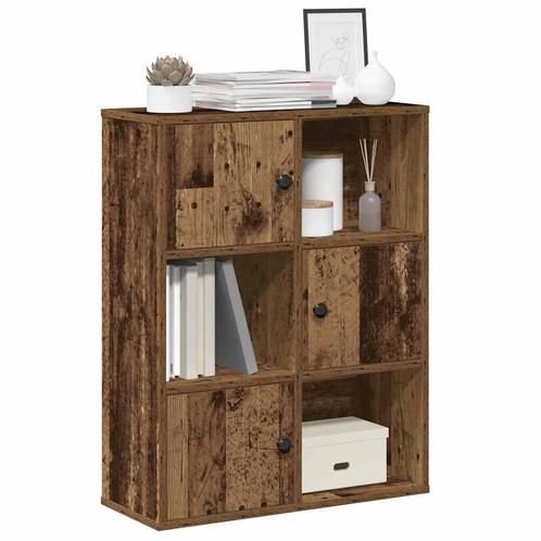 vidaXL Boekenkast 60x24x76,5 cm bewerkt hout oud houtkleurig, Huis en Inrichting, Kasten | Boekenkasten, Nieuw, Verzenden