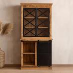 Buffetkast Mangohout Milan 120 Met Deurtjes X, Huis en Inrichting, Kasten | Buffetkasten, 100 tot 150 cm, Nieuw, Industriële meubels