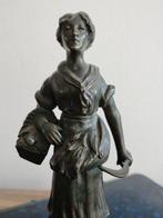 René André Varnier (XIX-XX) - sculptuur, La moissoneuse - 19