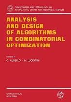 Analysis and Design of Algorithms in Combinator. Ausiello,, Boeken, Verzenden, Zo goed als nieuw, Ausiello, Giorgio