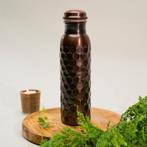 Puur Koperen Waterfles Diamond Antique - 1 liter, Ophalen of Verzenden, Nieuw