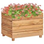 vidaXL Lit surélevé 50x40x38 cm bois de teck recyclé et, Jardin & Terrasse, Pots de fleurs, Neuf, Verzenden
