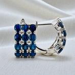 Zonder minimumprijs - Oorbellen Verguld Saffier - 18k goud, Nieuw