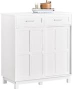 2dekans | SoBuy FSB84-W Buffetkast - Witte Keukenkast met, Huis en Inrichting, Ophalen of Verzenden, Nieuw