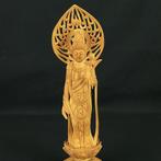 Shokannon  (Kannon Bosatsu Figure Holding Lotus Bud) Wood, Antiek en Kunst