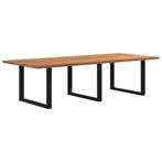 vidaXL Eettafel rechthoekig 280x120x74 cm massief eikenhout, Huis en Inrichting, Tafels | Eettafels, Verzenden, Nieuw