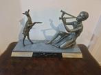 Sculpture, la joueuse de flute - 30 cm - Régule, Marbre, Antiquités & Art