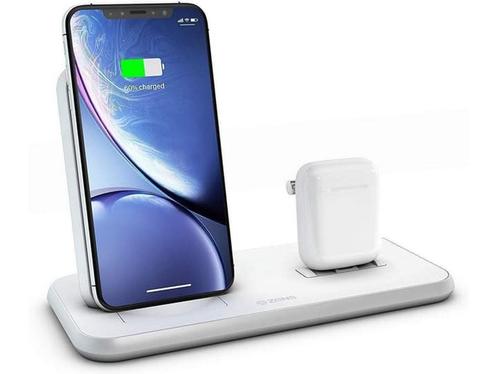 Stand+Dock Aluminium draadloze lader - Wit, Huis en Inrichting, Woonaccessoires | Overige, Nieuw, Verzenden