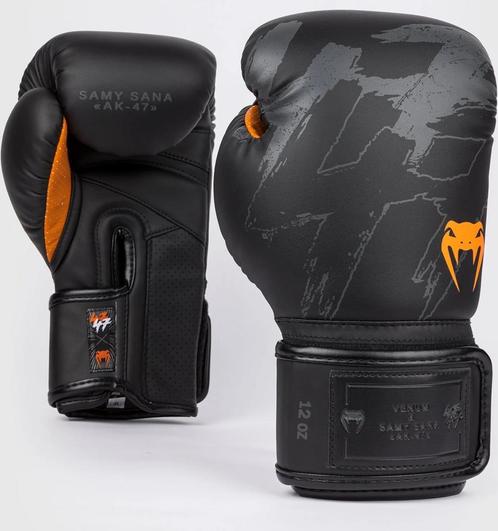 Venum S47 Bokshandschoenen Microfiber Zwart Oranje, Sport en Fitness, Boksen, Bokshandschoenen, Nieuw, Verzenden