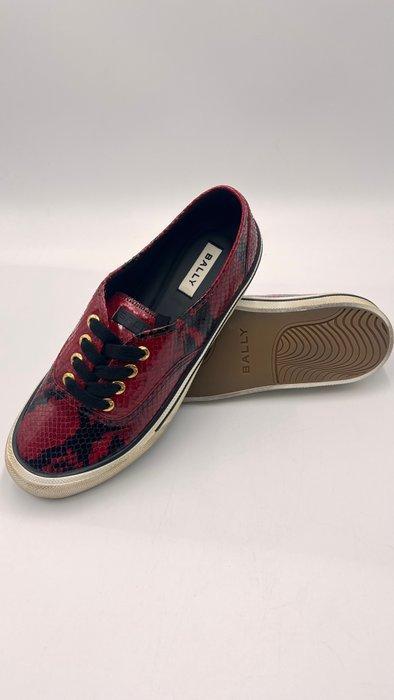 Santoni - Bally Mens Red Deep Ruby Lyder Snakeskin-Effect, Kleding | Heren, Schoenen