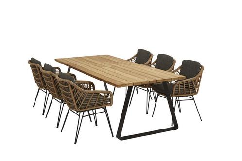 4 Seasons Outdoor Cottage tuinset met Basso tafel teak blad, Jardin & Terrasse, Ensembles de jardin