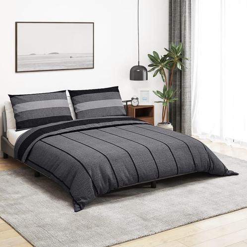 vidaXL Dekbedovertrekset 240x220 cm katoen donkergrijs, Huis en Inrichting, Slaapkamer | Beddengoed, Nieuw, Verzenden