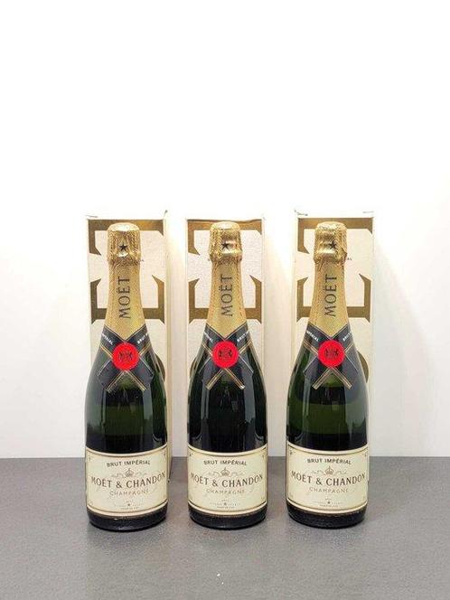Moët & Chandon, Imperial - Champagne Brut - 3 Flessen (0.75, Verzamelen, Wijnen