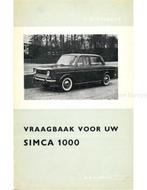 1961-1963 SIMCA 1000 VRAAGBAAK NEDERLANDS