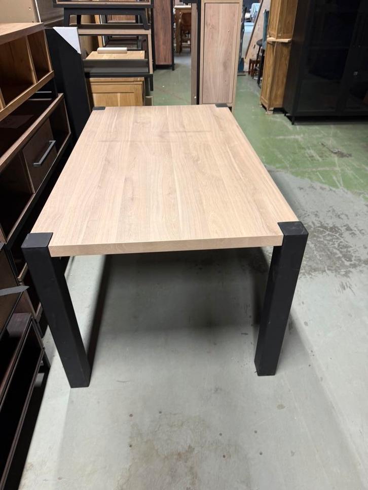 Sandwich eettafel, kleur fresh oak, Huis en Inrichting, Tafels | Eettafels, Nieuw, Metaal, Overige materialen